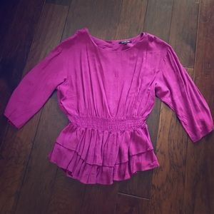 Gianni Bini purple peplum top. Size L