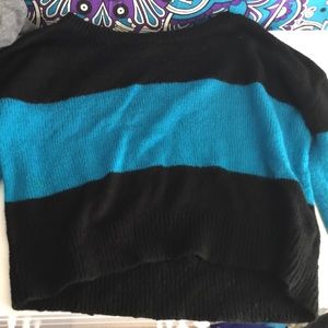 Blue and Black Aeropostale Knit sweater