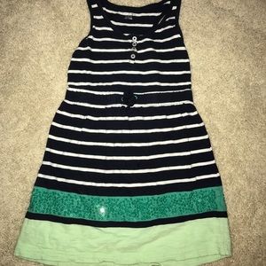 Girls cute and casual striped dress.