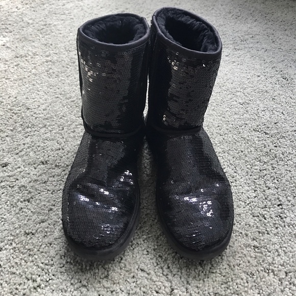 UGG Shoes - Black Sequin Ugg Boots