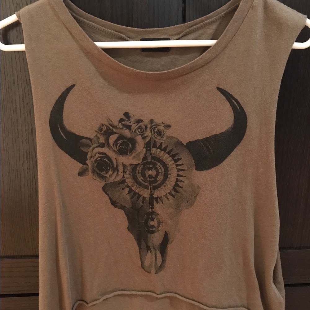 Army green crop top