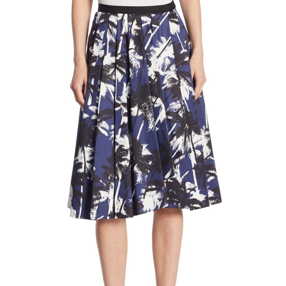 Jason Wu palm print A-Line Skirt Size 4