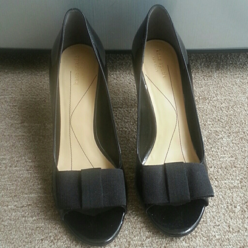 Kate spade black heels 7.5 excellent condition