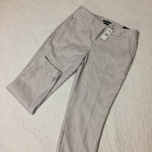 EXPRESS Mid Rise Stripped Columnist Ankle Pant NWT