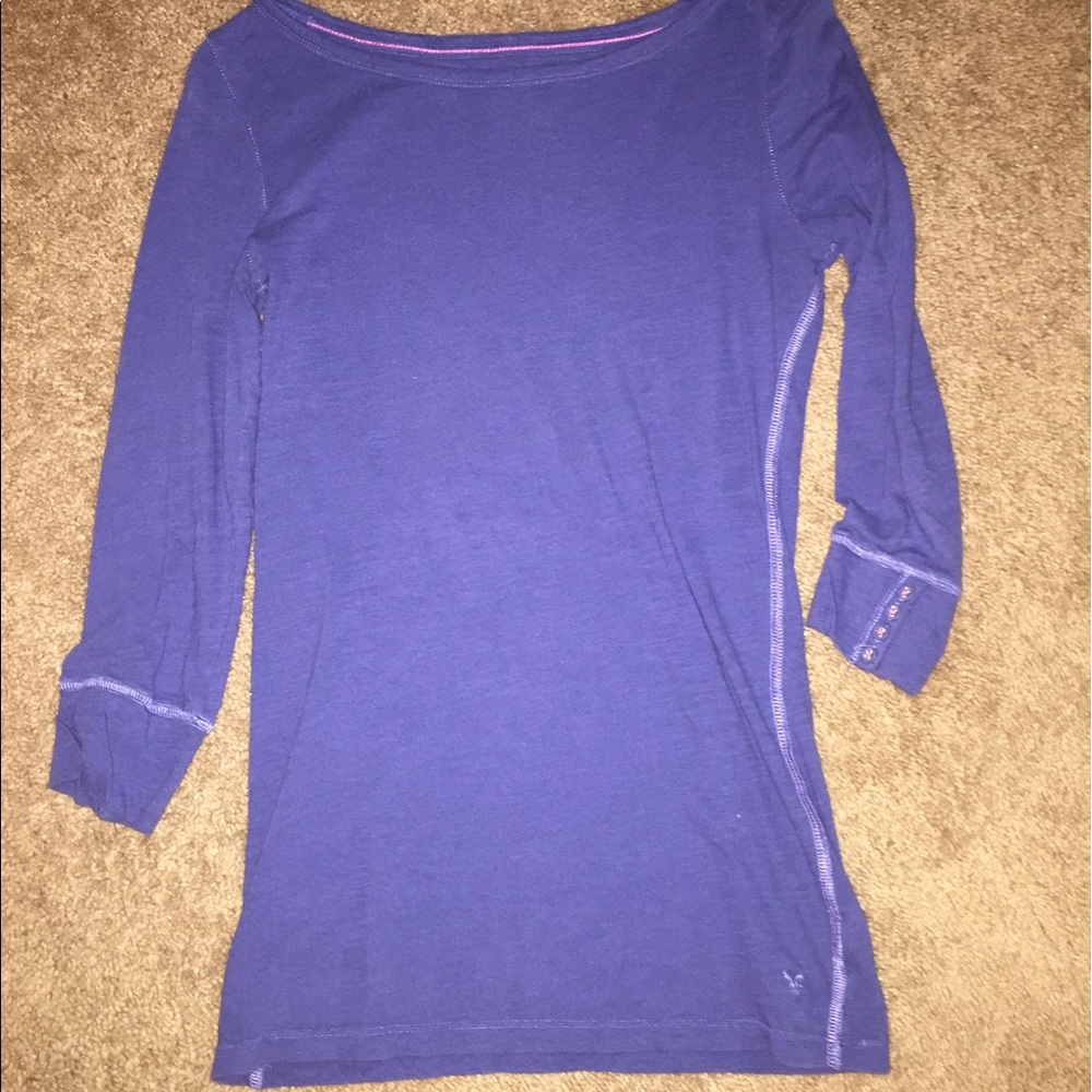 Blue, 3/4 sleeve, T-shirt