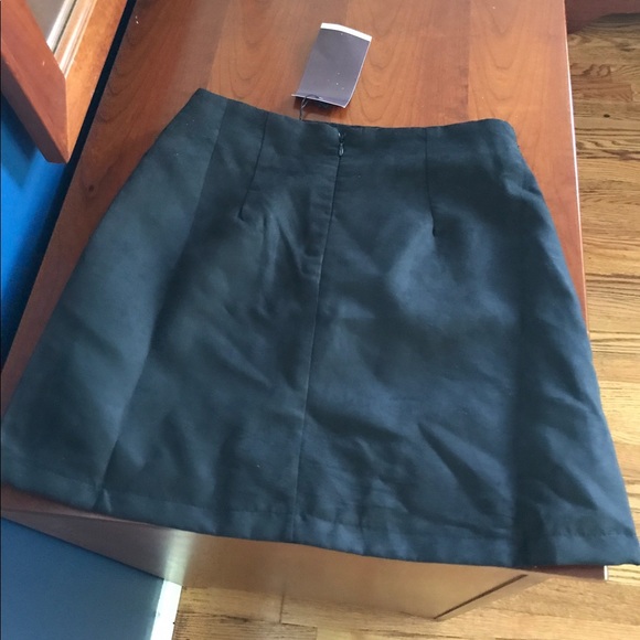 Floral embroidered faux suede mini skirt (skort) - Picture 2 of 3