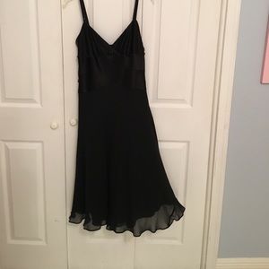 Black cocktail dress with beading