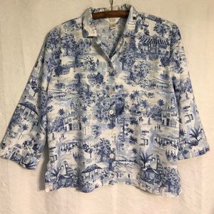 Christopher & Banks Linen Blouse