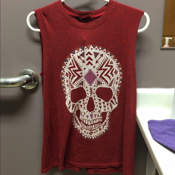 Truly Madly Deeply High Neck Skull Tank - Picture 3 of 4