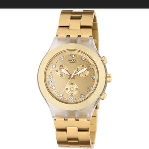 Gold Swatch Watch Unisex