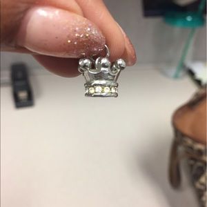 👑 silver Crown Charm