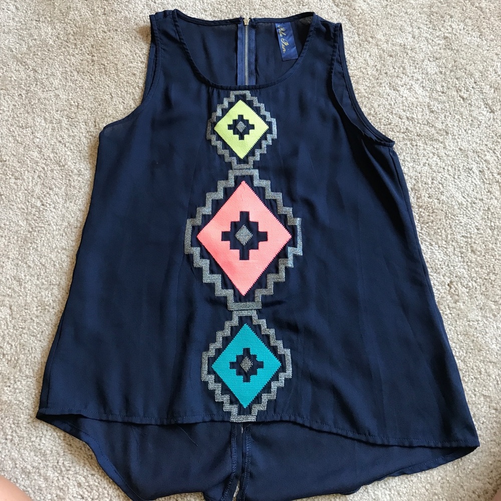 Francesca's Blue Rain tank