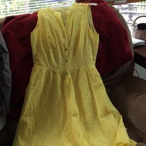 NWOT sunny yellow shirtdress.