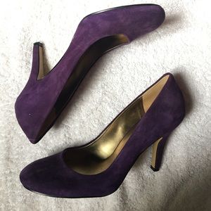 Nine West Purple Suede Pumps