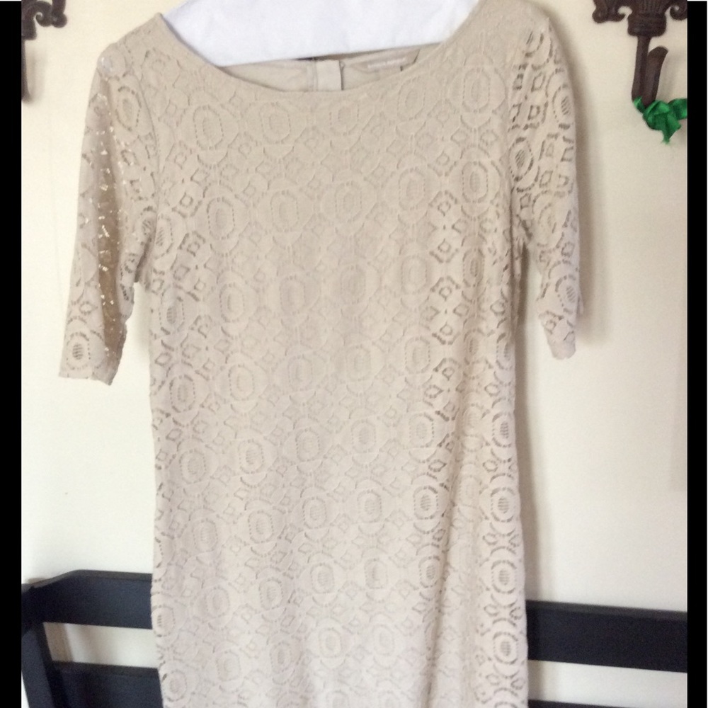 Lace oatmeal dress