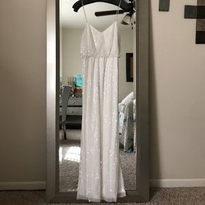 White-sparkly formal gown