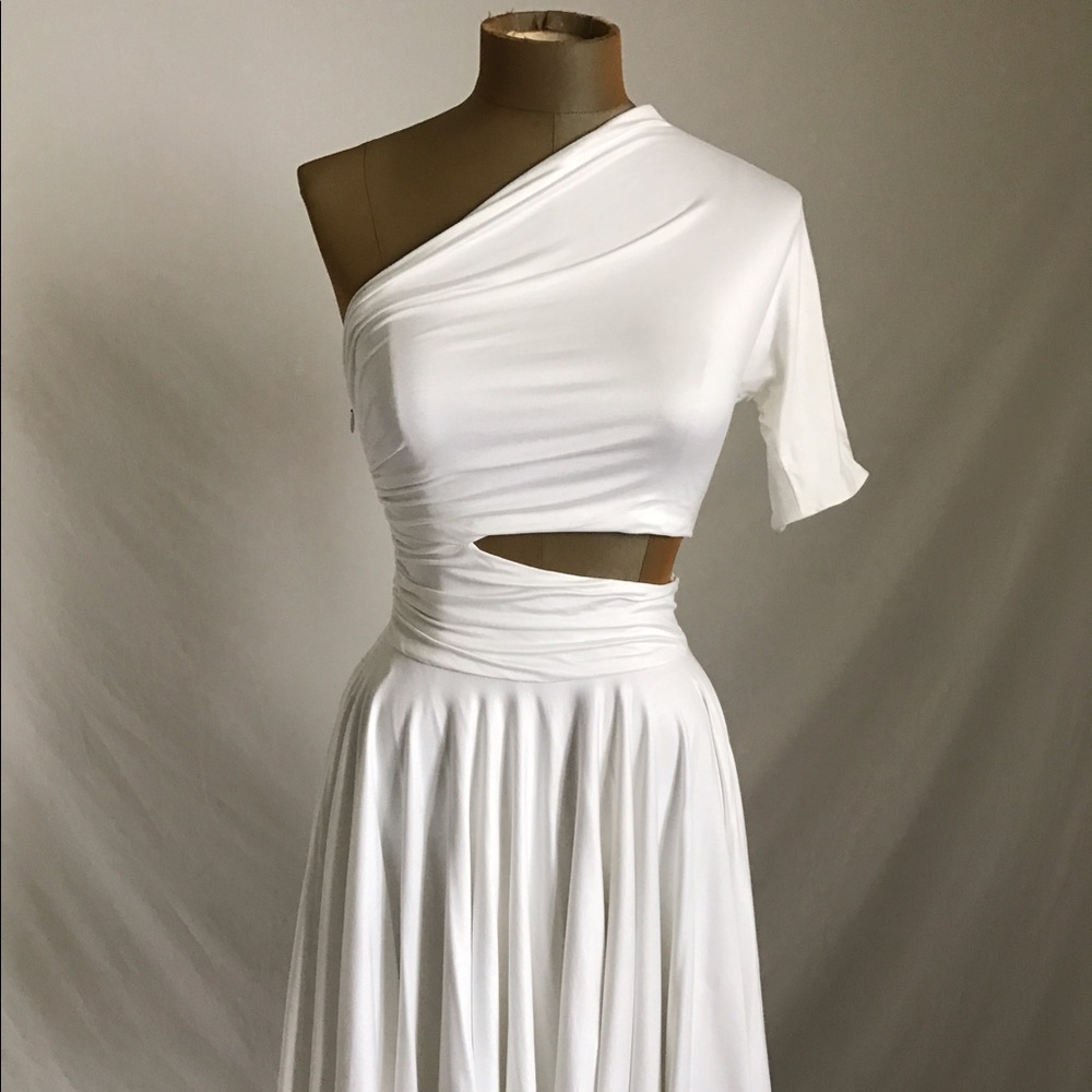 Cushnie Et Ochs sexy white stretch dress