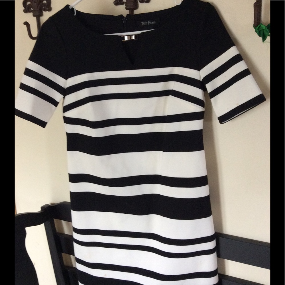 Black and cream striped dress