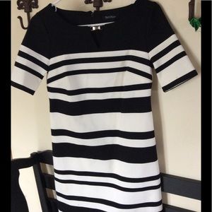 Black and cream striped dress