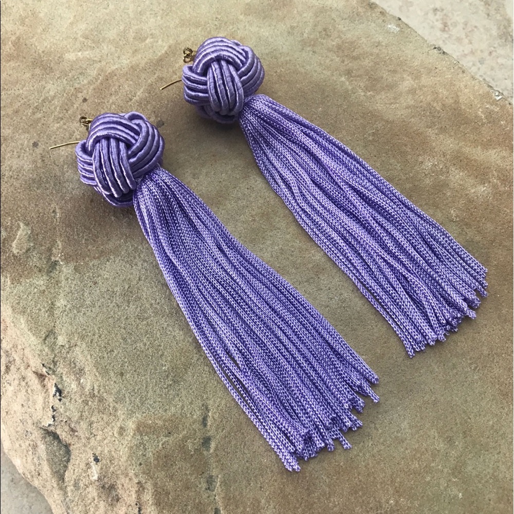 Vanessa Mooney Astrid Tassel earrings lilac