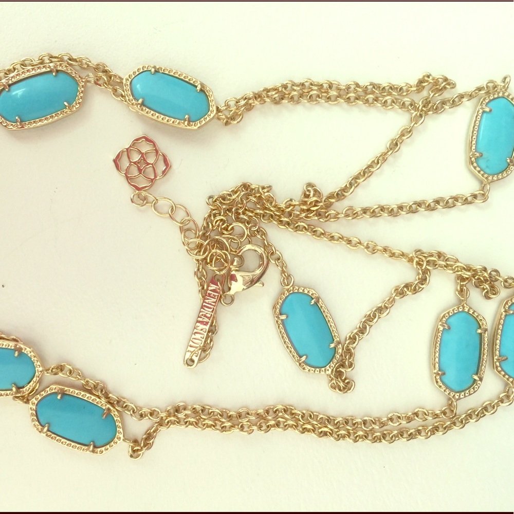 Kendra Scott Kelsie station turquoise necklace