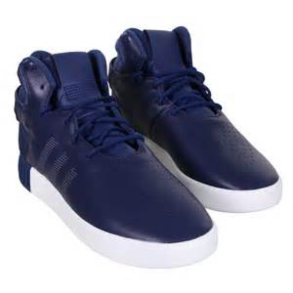NWT Adidas Invader Blue High Top Sneaker - Picture 4 of 6