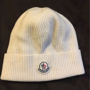Moncler tricot wool cable knit hat