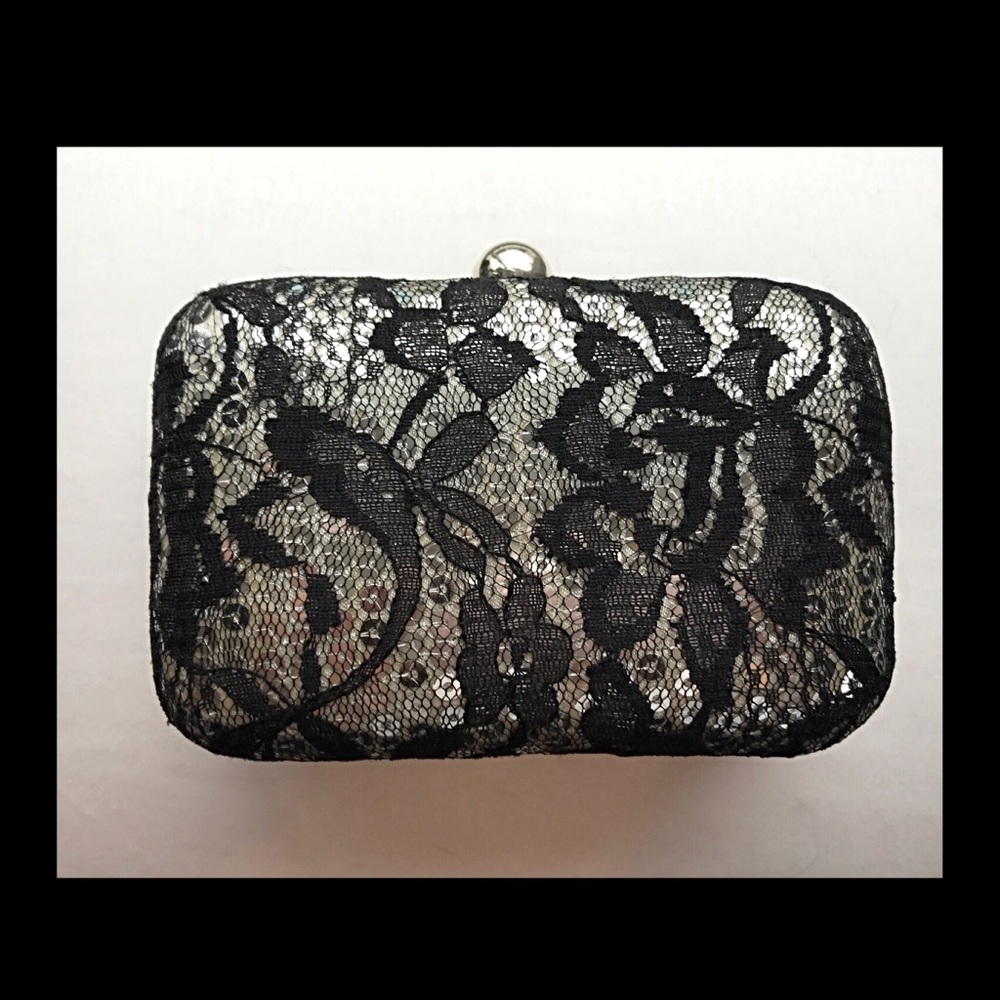 Bebe Lace Box Clutch