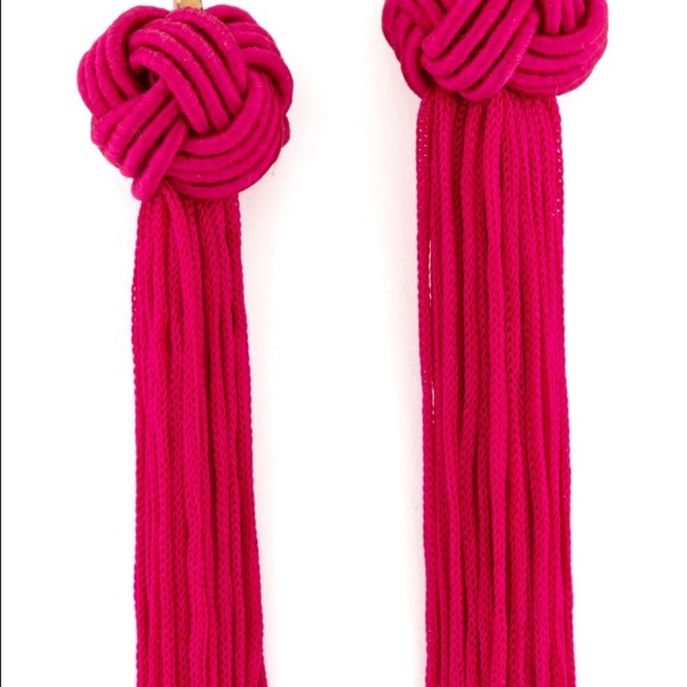 Vanessa Mooney Astrid Tassel earrings fuchsia - Picture 3 of 5
