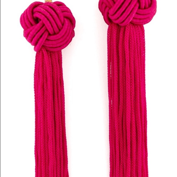 Vanessa Mooney Astrid Tassel earrings fuchsia - Picture 3 of 5