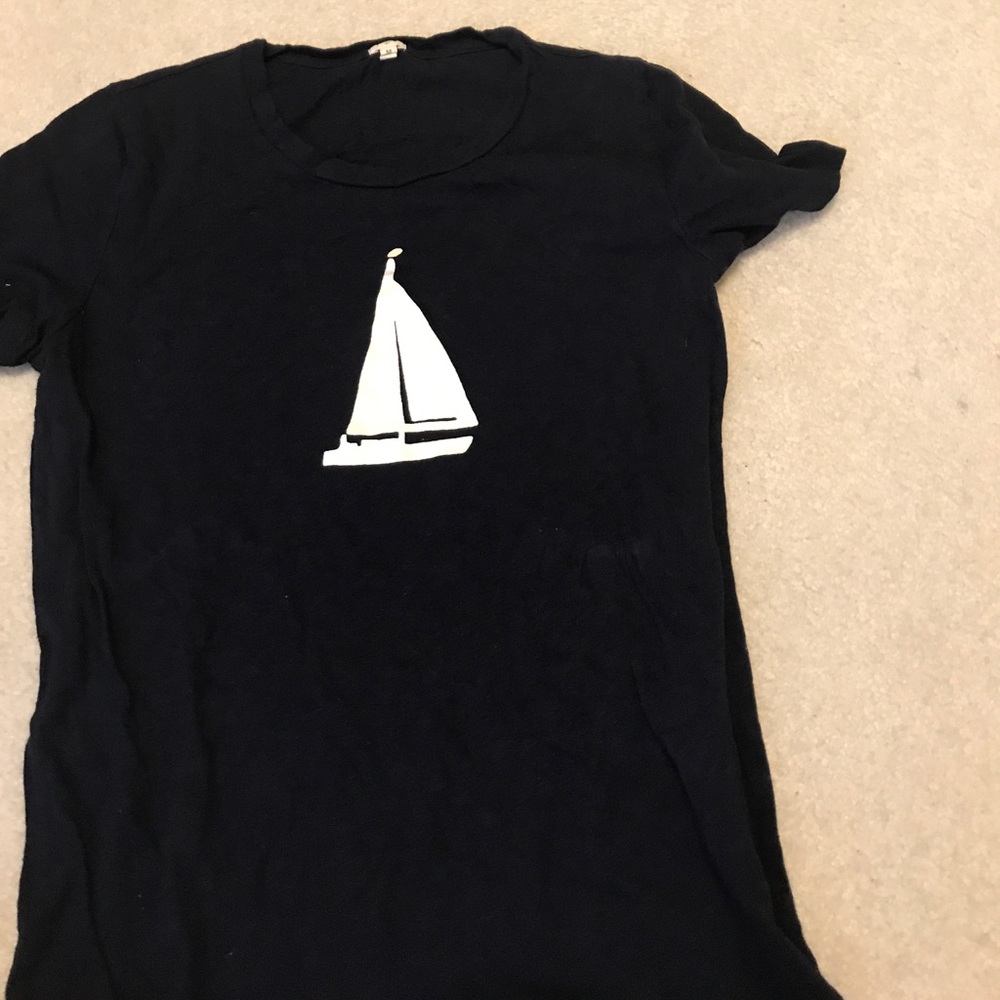 Medium Navy Jcrew Sailboat Shirt