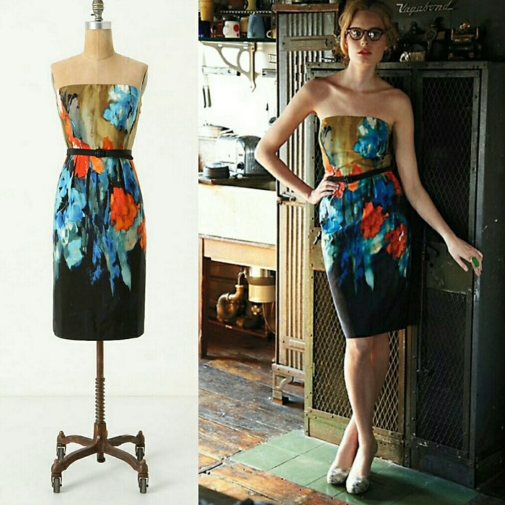 ANTHROPOLOGIE watercolor dress