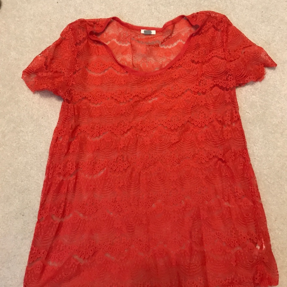 Small Coral Lace Fossil Top