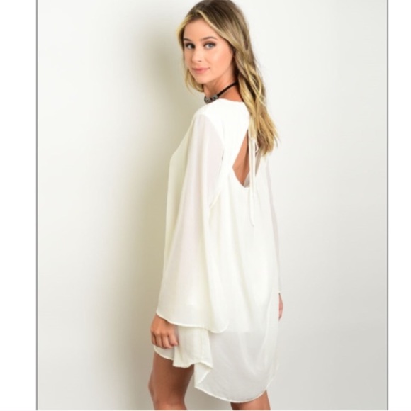 Brand new! White chiffon tunic dress - Picture 2 of 4