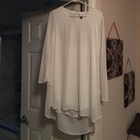 Brand new! White chiffon tunic dress - Picture 3 of 4