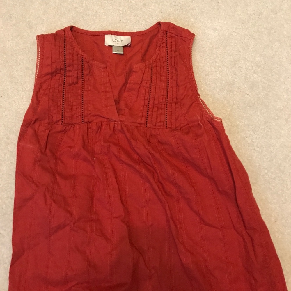 Burnt orange loft top XS