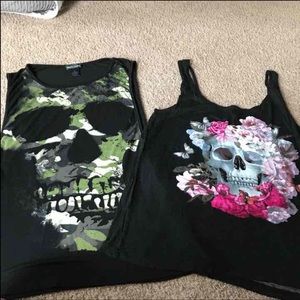 Woman's skull tanks