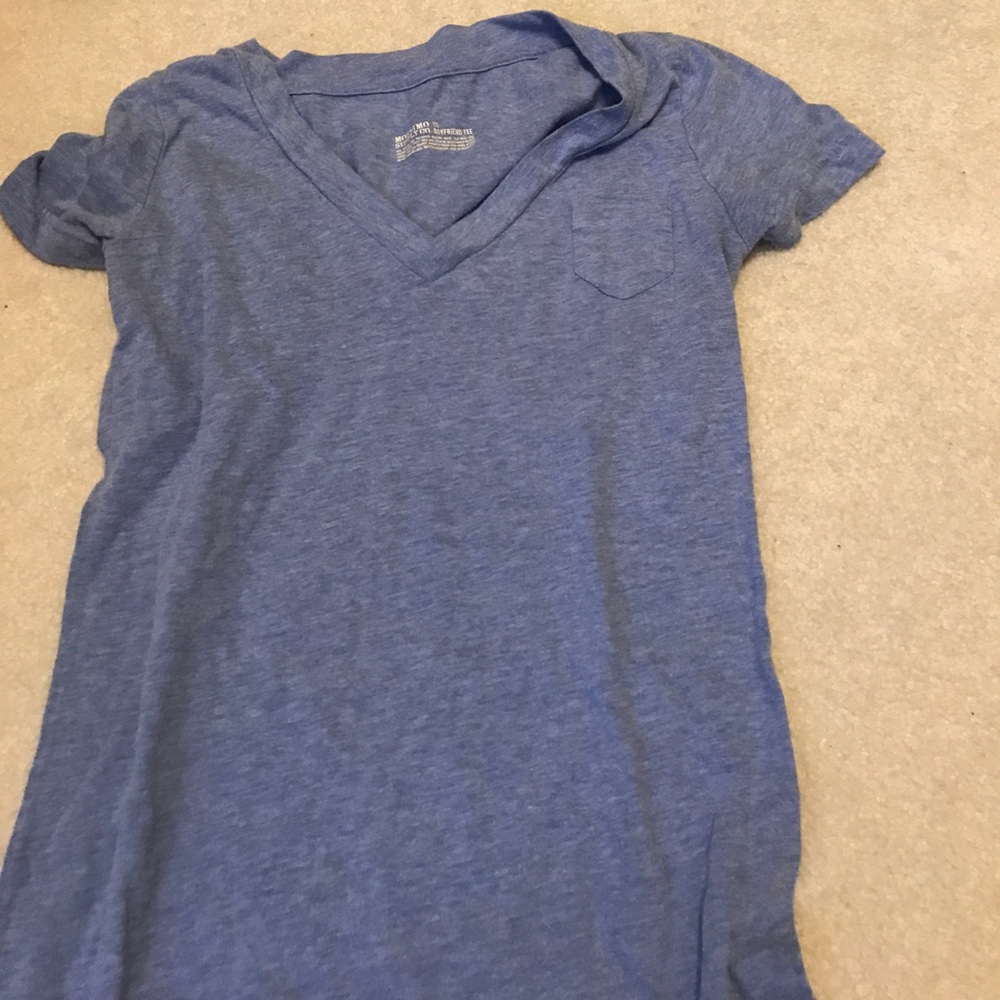 Blue boyfriend Tee with front pocket