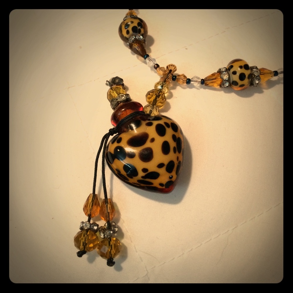 Beaded Glass Vessel necklace