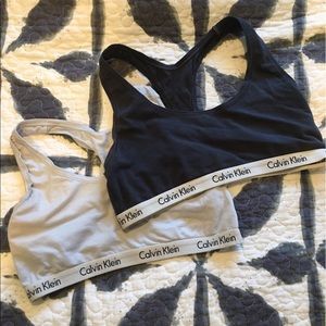 2 Calvin Klein cotton sports bras