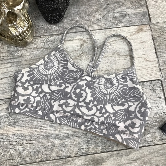 lululemon athletica Other - Lululemon grey floral power y sports bra
