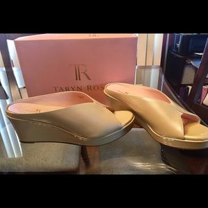 Taryn Rose patent leather dressy wedge