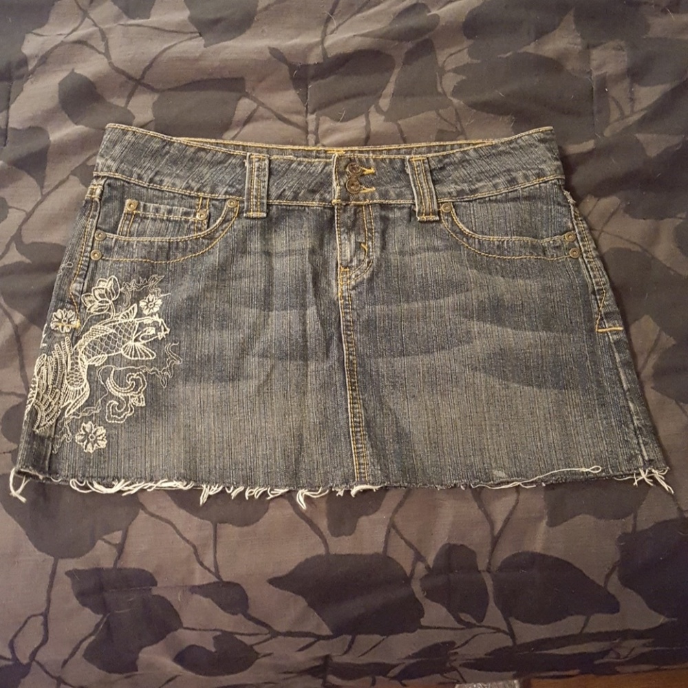 Denim mini skirt