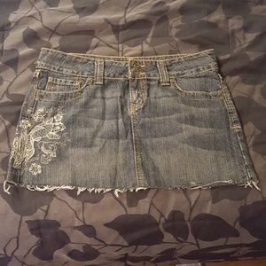 Denim mini skirt