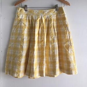 Lilly Pulitzer Yellow Plaid Seersucker Skirt  4