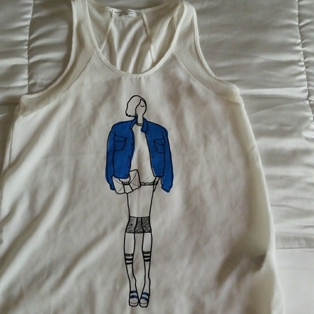 Zara tank with fashion model image