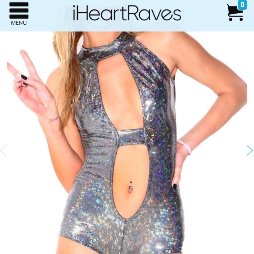 Iheart Raves Sparkly Bodysuit