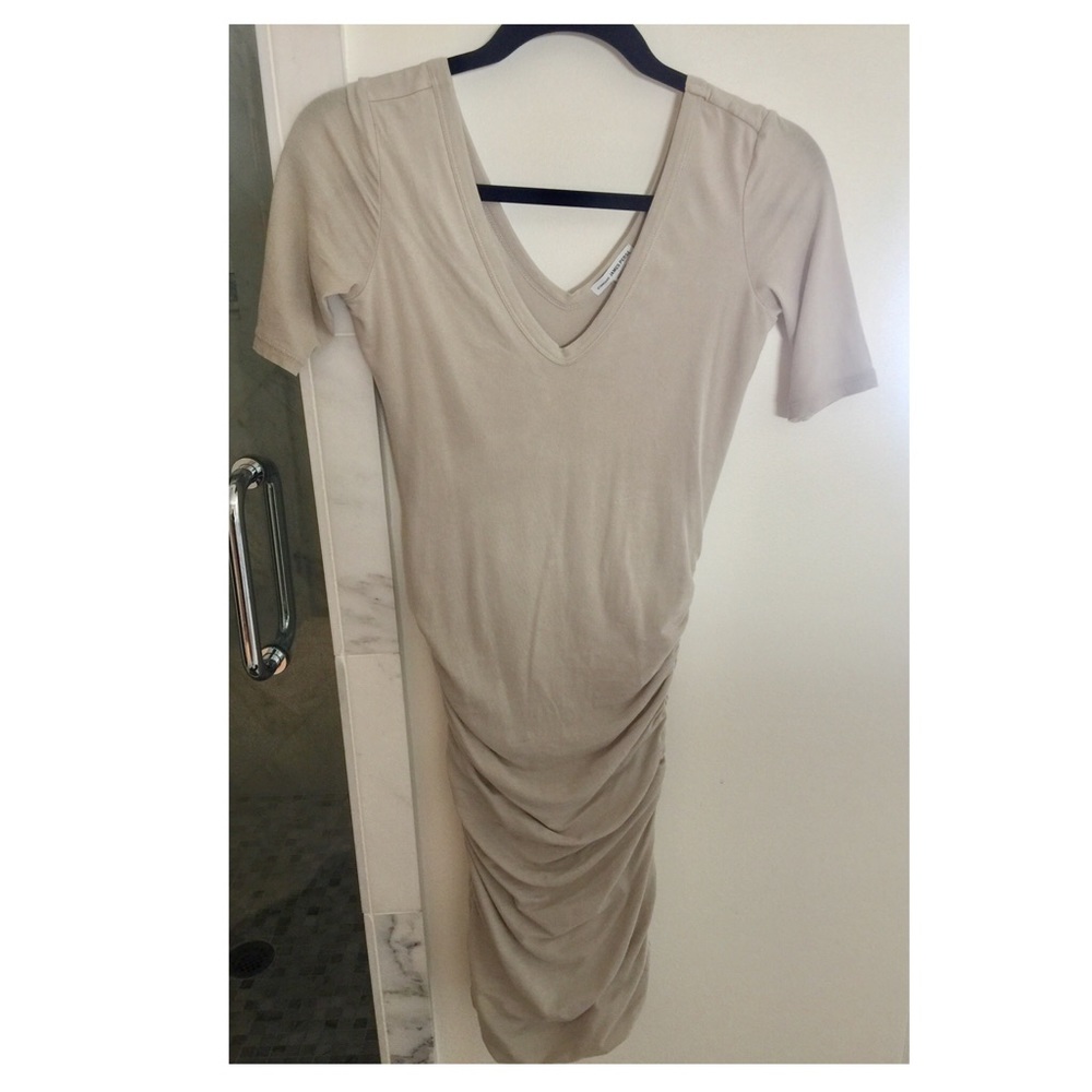James Perse Light gray Deep-V Dress
