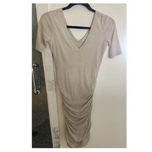 James Perse Light gray Deep-V Dress