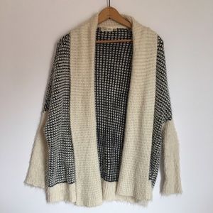 Stitch Fix cream and black oversized sweater
